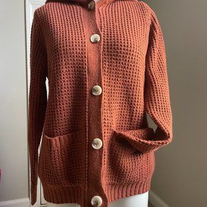 Divine Heart Super Soft Hooded Knit Cardigan - Sz1X - NWOT